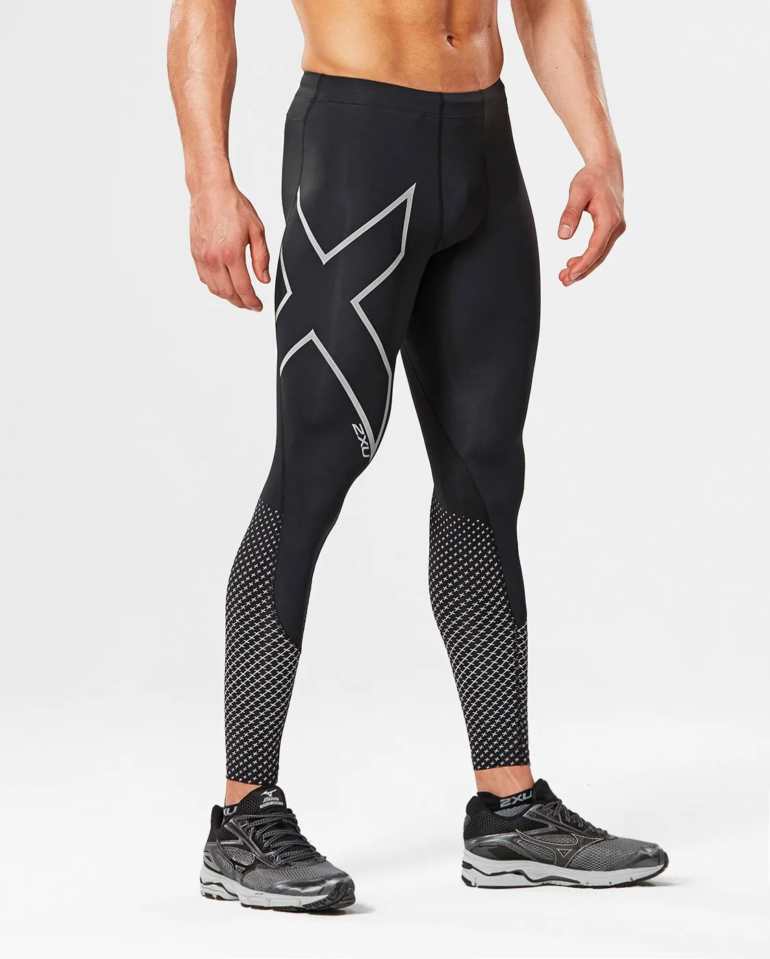 2XU Men's REFLECT COMPRESSION TIGHTS-MA4610B (BLK/SRF)