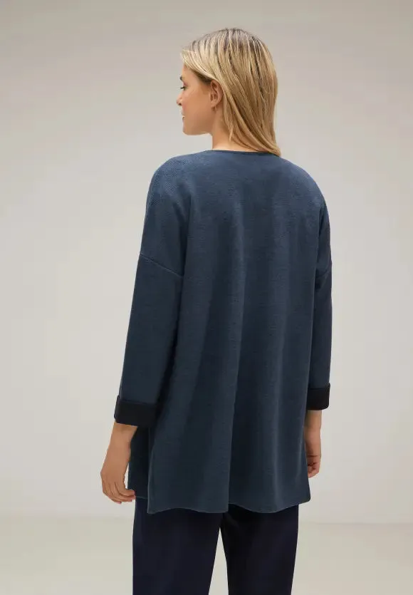 320437-Cosy Long Cardigan-Navy-Street One