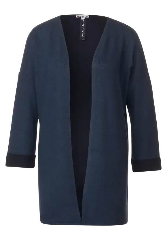 320437-Cosy Long Cardigan-Navy-Street One