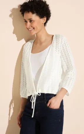 321482- Crochet Cardigan- Off White- Street One