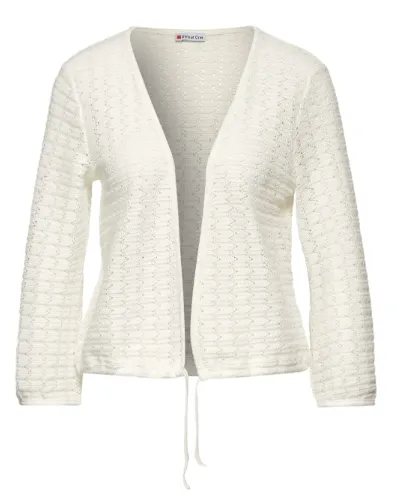 321482- Crochet Cardigan- Off White- Street One