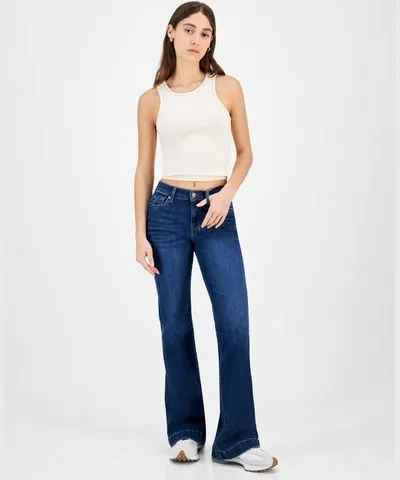 7 For All Mankind Women's Dojo Mid-Rise Flare-Leg Jeans