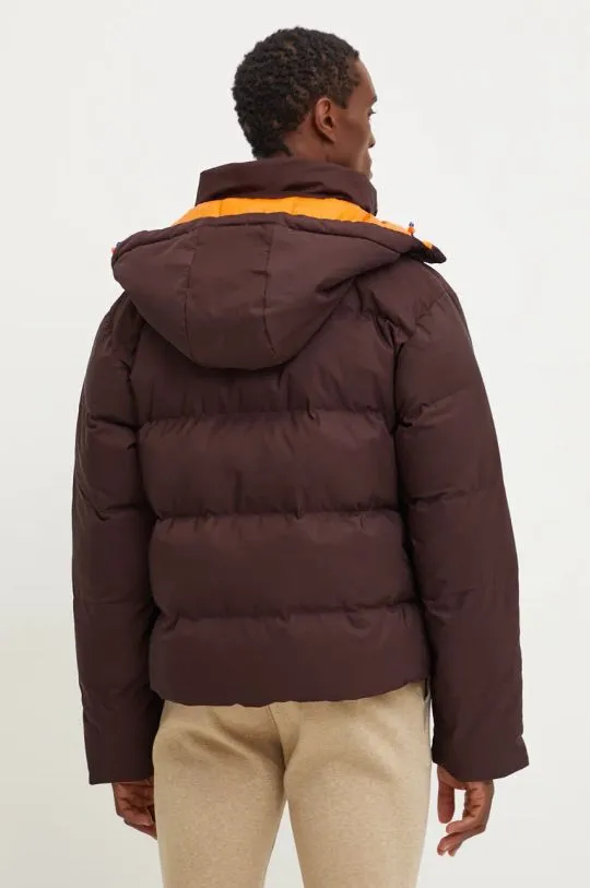 adidas Originals down jacket Prem Puffer Jacket men's brown color JL9556