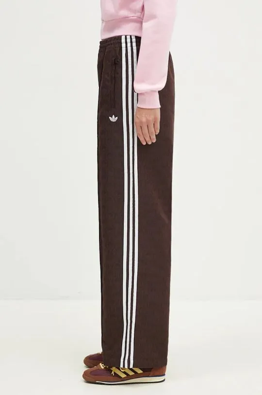 adidas Originals trousers Oversized Monogram Track Pant women's brown color JN8304