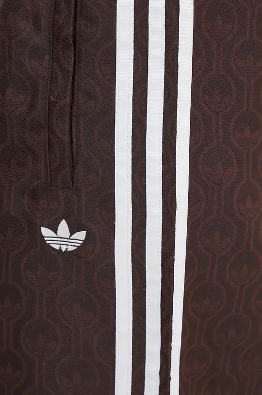 adidas Originals trousers Oversized Monogram Track Pant women's brown color JN8304