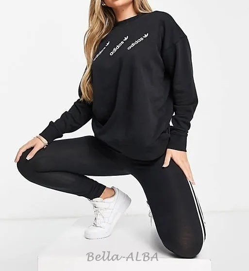 adidas  |Street Style Long Sleeves Plain Cotton Medium High-Neck Logo