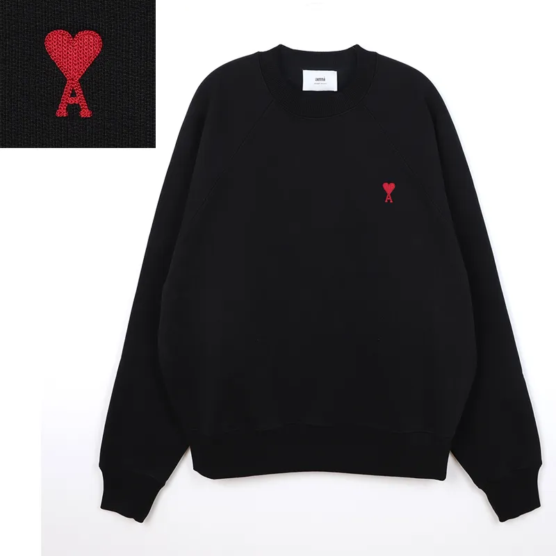 AMI PARIS  |Unisex Street Style U-Neck Long Sleeves Logo