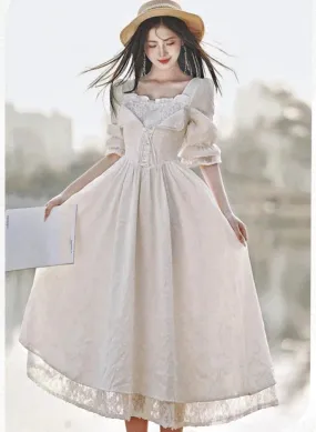 Angelic Daydream Vintage-Style White Princesscore Dress