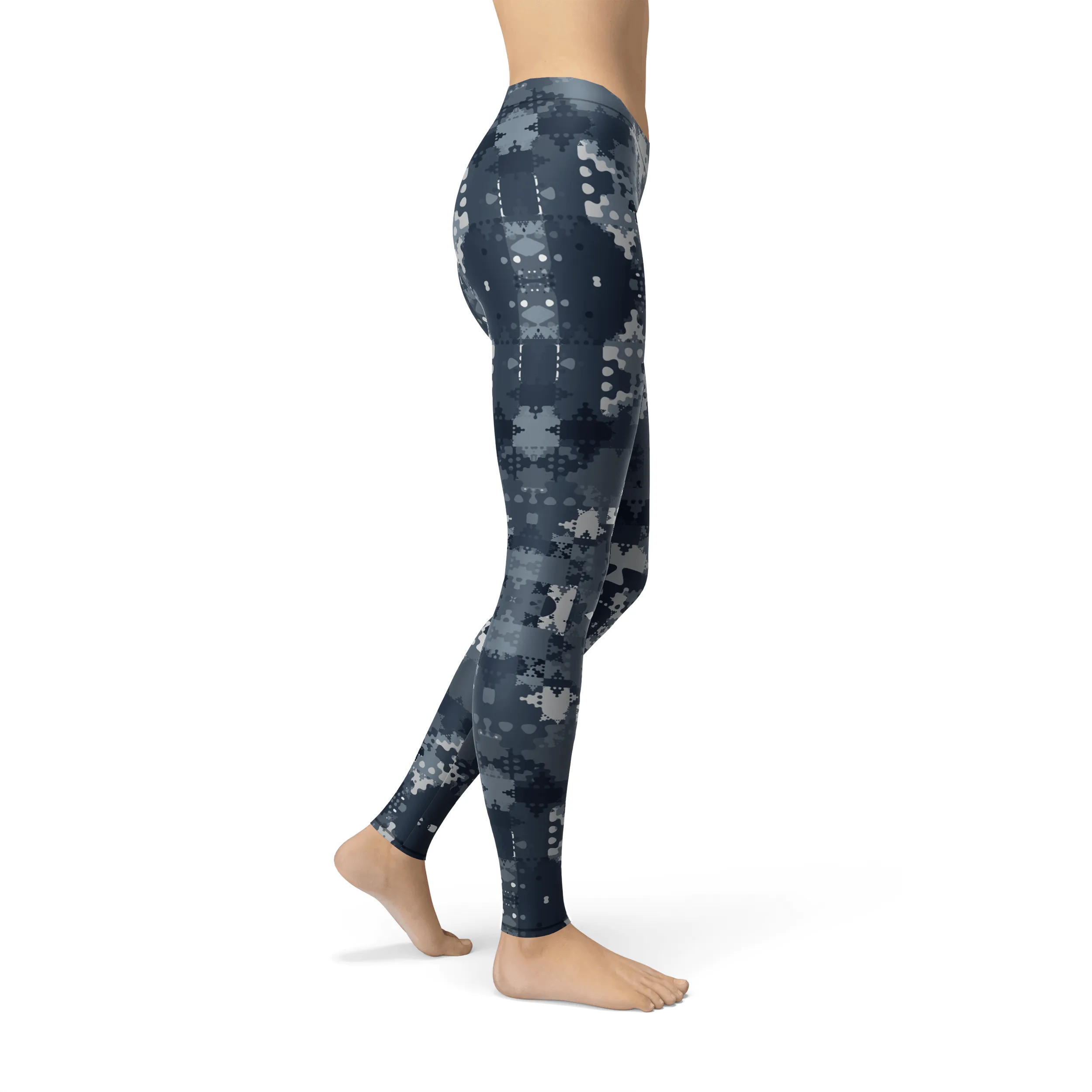 Avery Digital Blue Camo Leggings