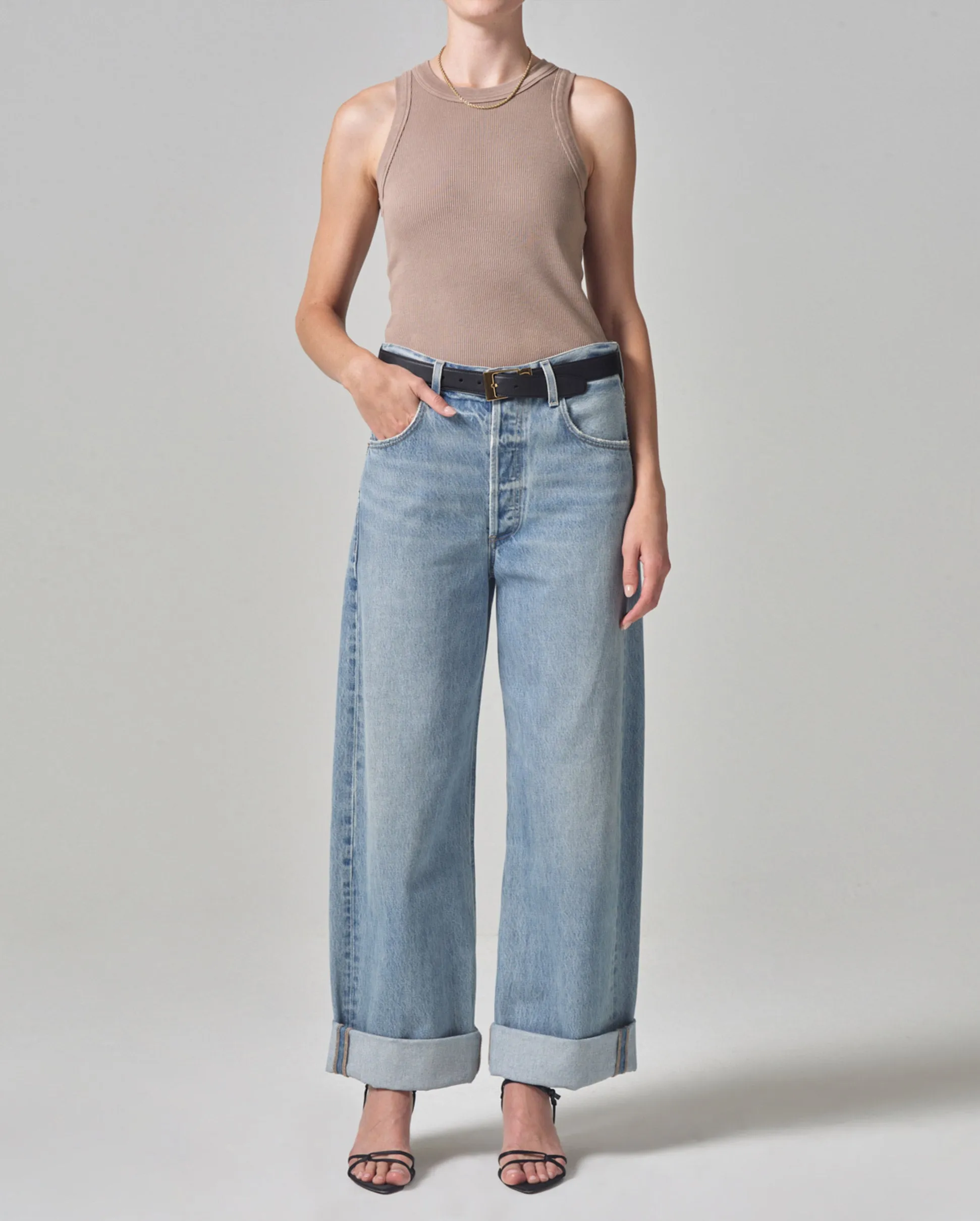 AYLA BAGGY CUFFED CROP / SKYLIGHTS