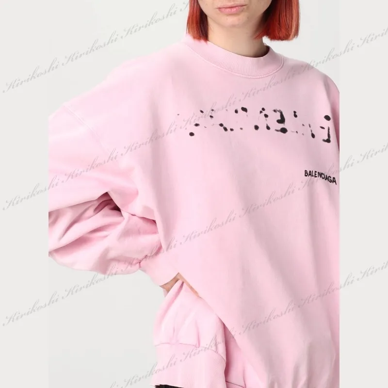 BALENCIAGA  |Unisex Street Style Long Sleeves Plain Cotton Oversized Logo