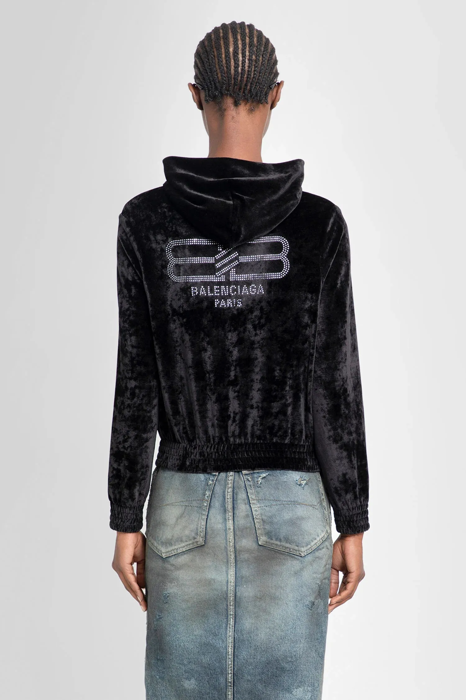 BALENCIAGA  |Unisex Sweat Street Style Long Sleeves Plain With Jewels