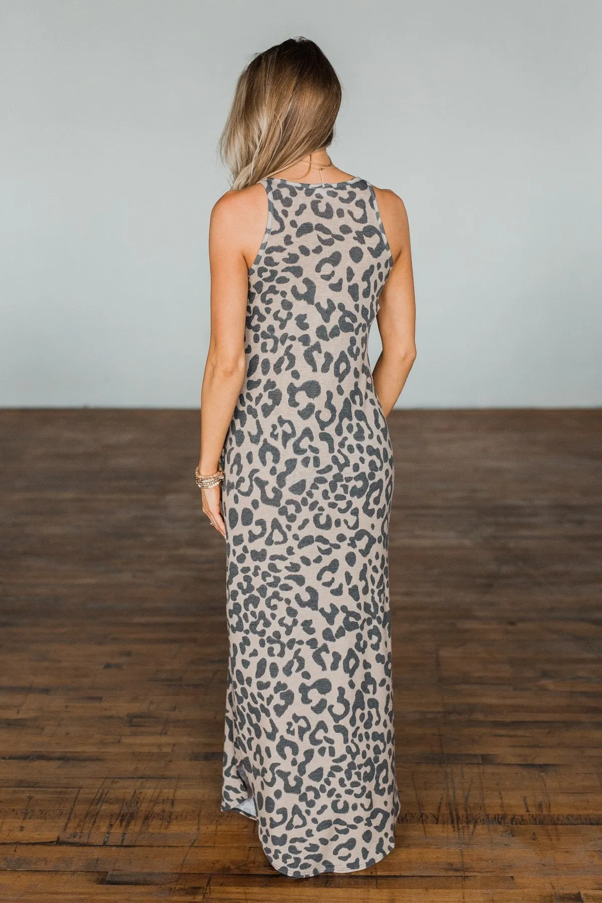 Be The Change Sleeveless Maxi Dress- Taupe