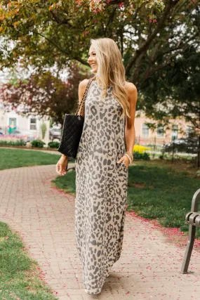 Be The Change Sleeveless Maxi Dress- Taupe