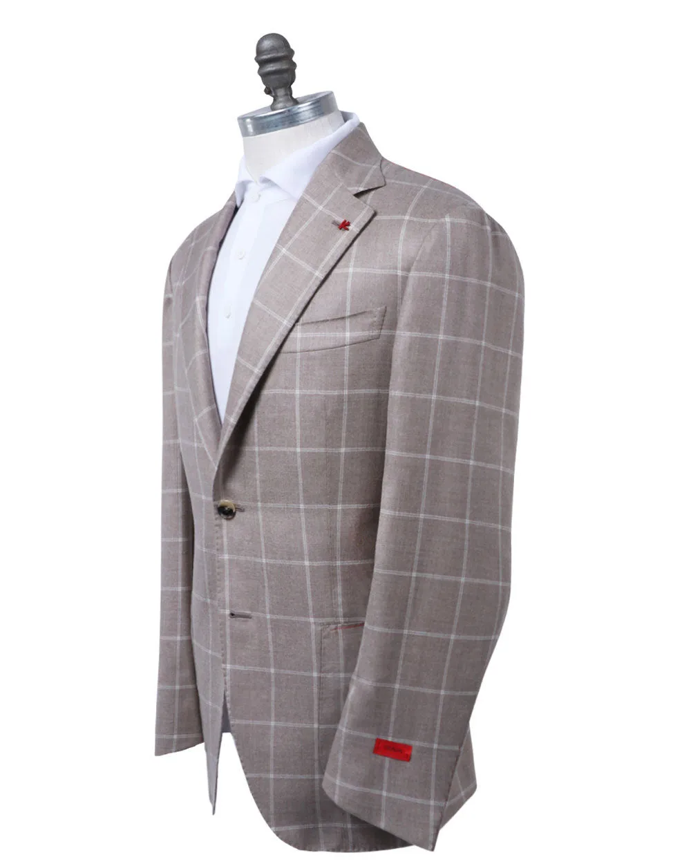 Beige Windowpane Sportcoat