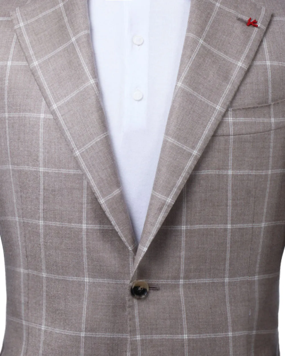 Beige Windowpane Sportcoat