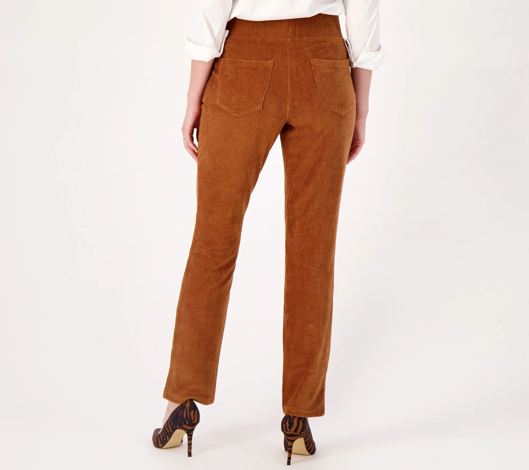 Belle by Kim Gravel Regular Knit Corduroy Pants