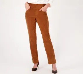 Belle by Kim Gravel Regular Knit Corduroy Pants