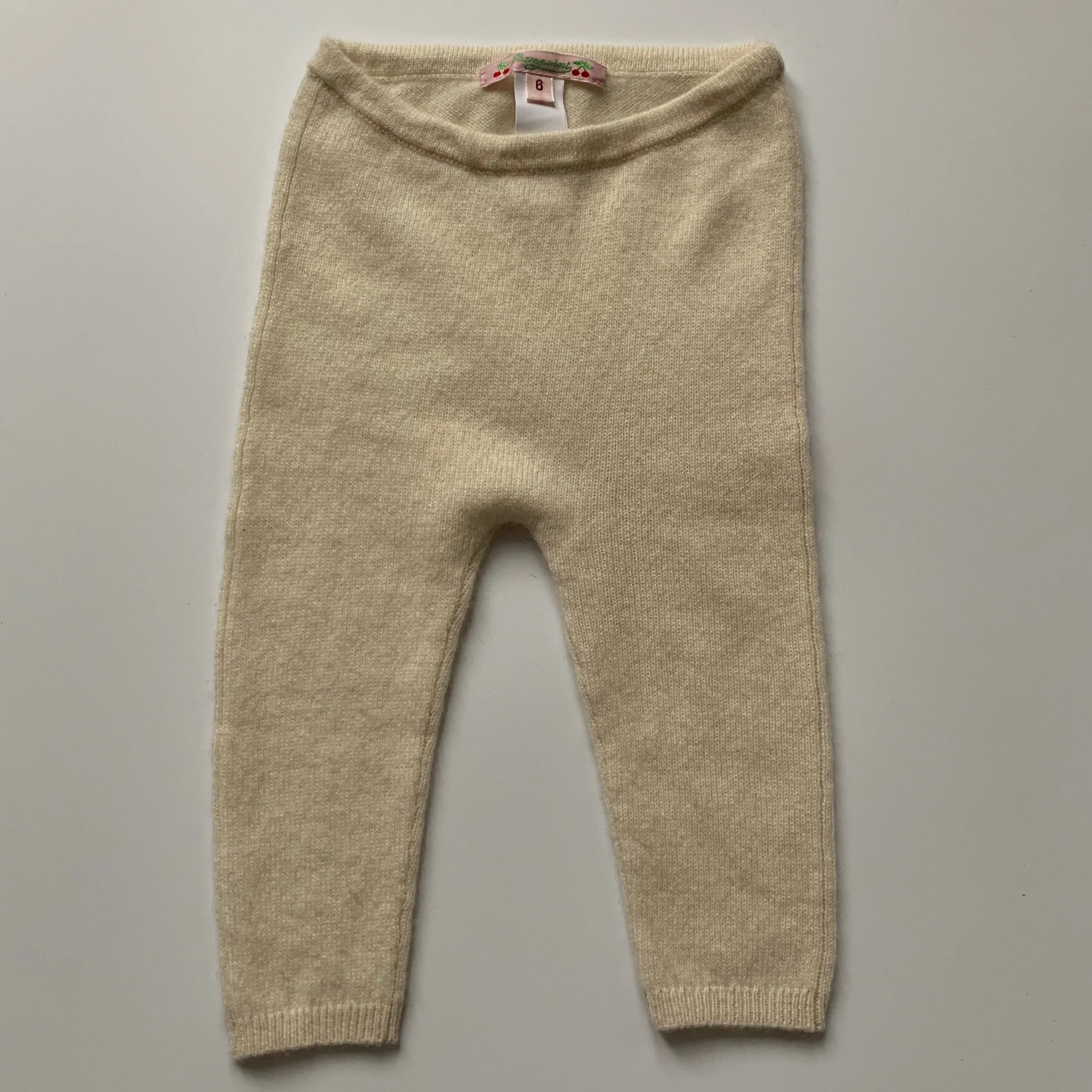 Bonpoint Cream Cashmere Leggings: 6 Months