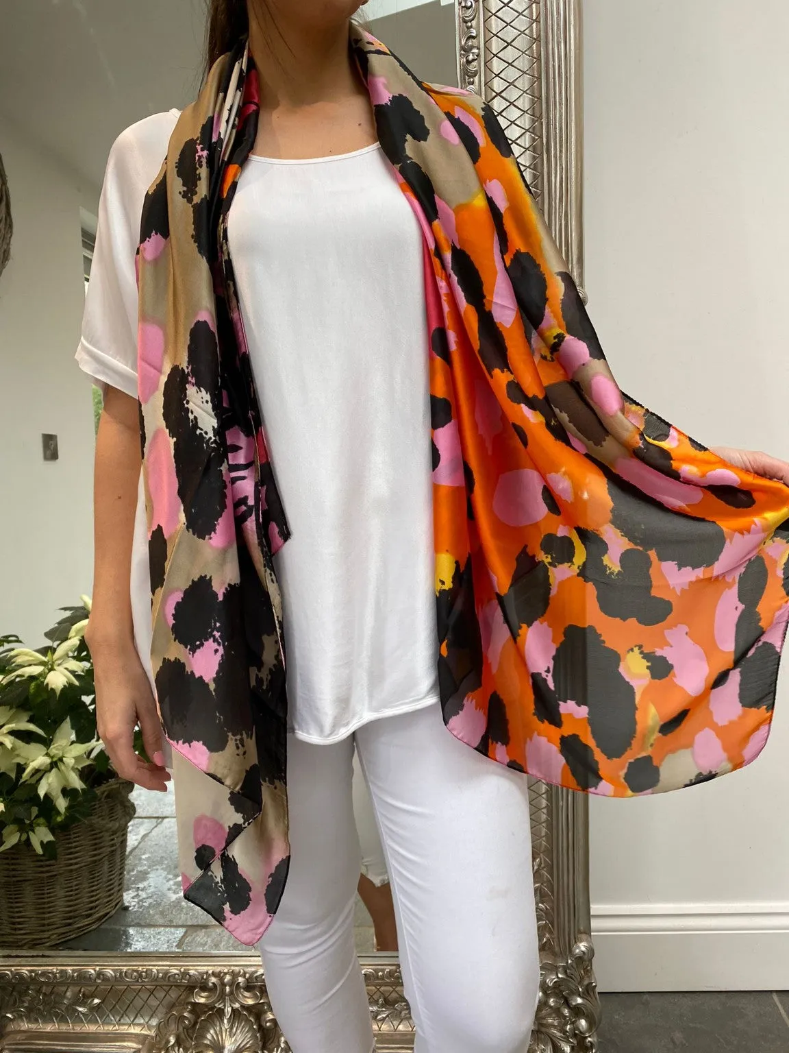 Bright Animal Print Scarf