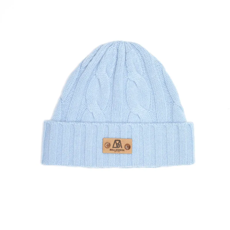 Cable-Knit Unisex Cashmere Beanie