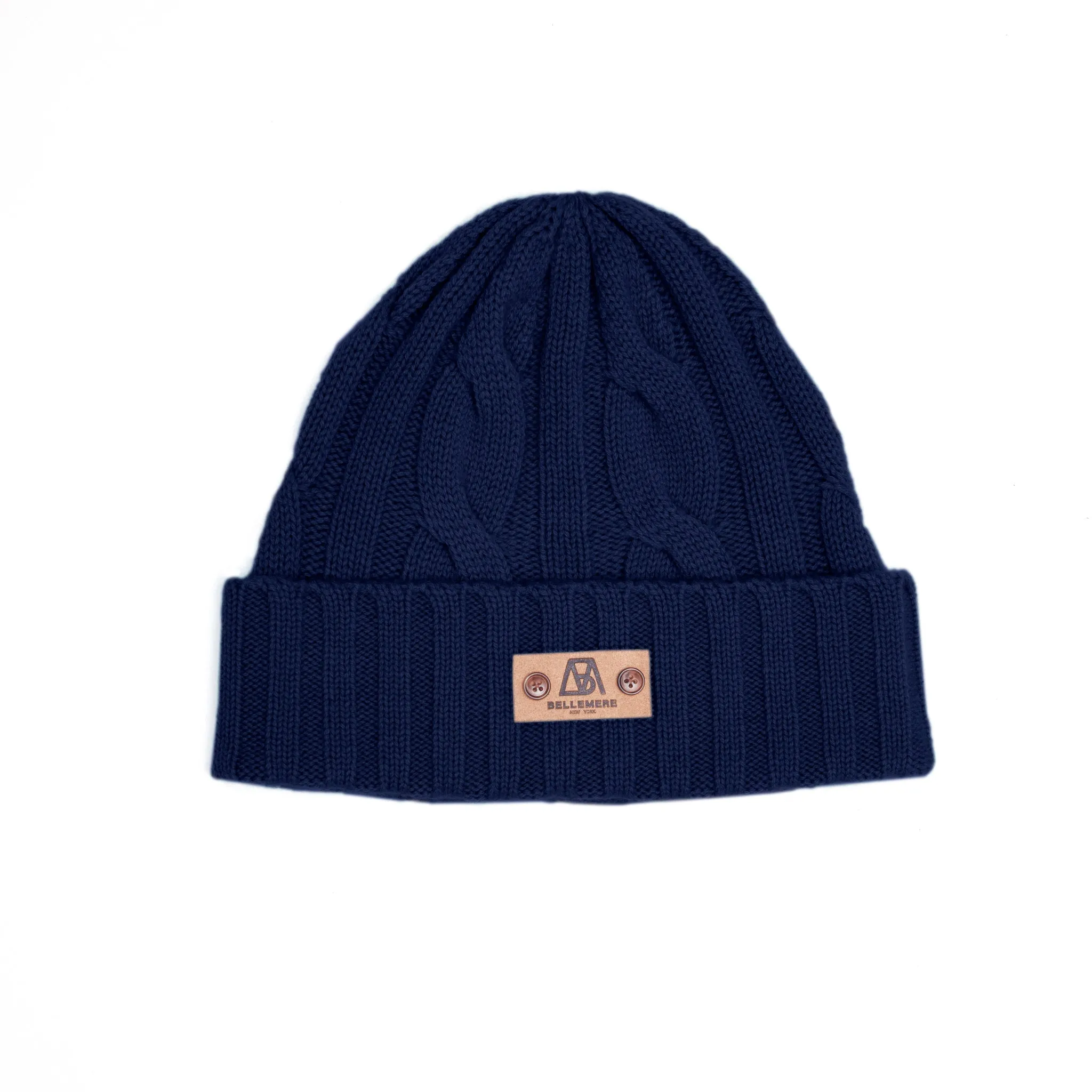 Cable-Knit Unisex Cashmere Beanie