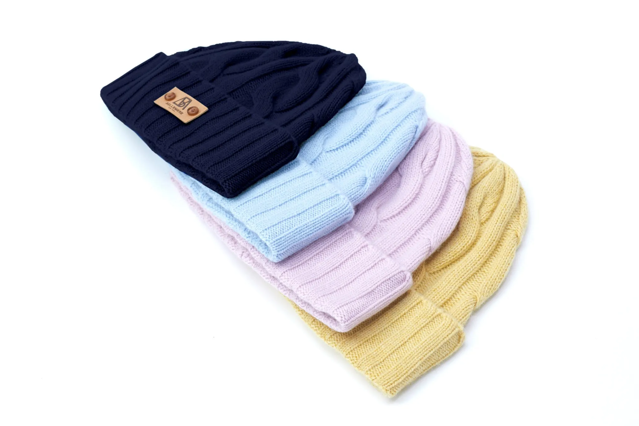 Cable-Knit Unisex Cashmere Beanie