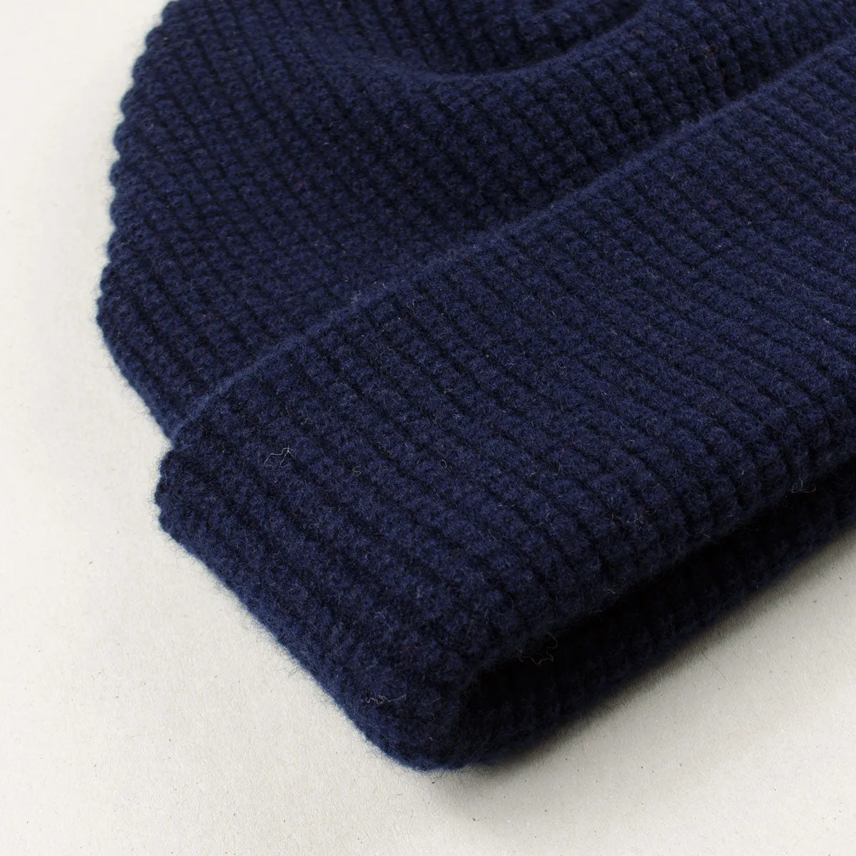 cableami - Waffle Beanie (30% Cashmere) - Navy