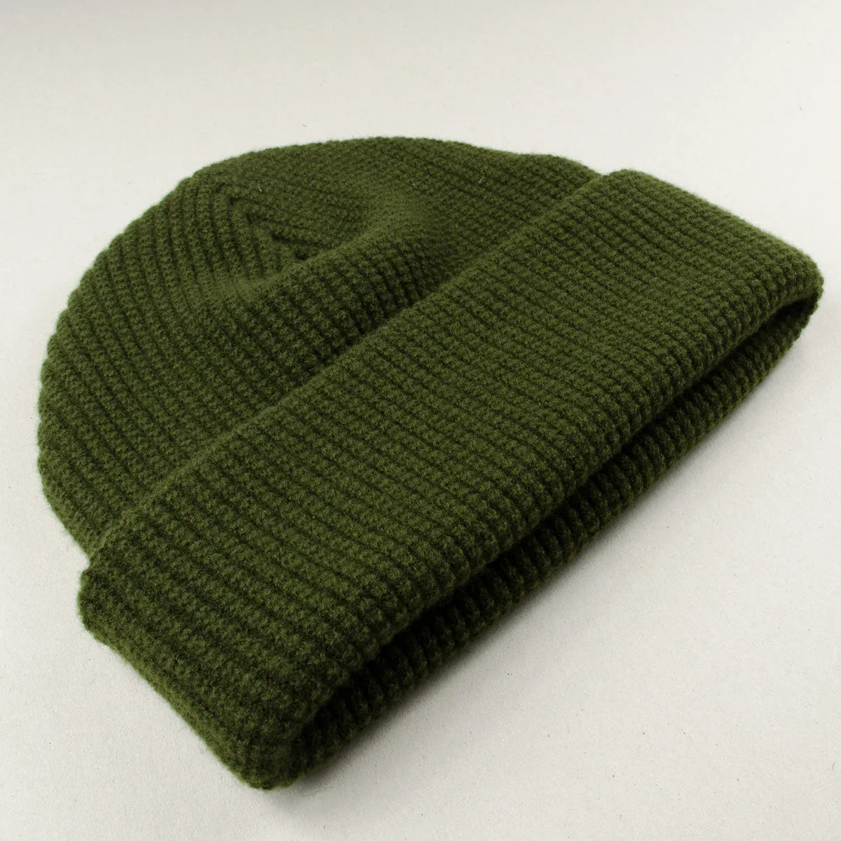 cableami - Waffle Beanie (30% Cashmere) - Olive