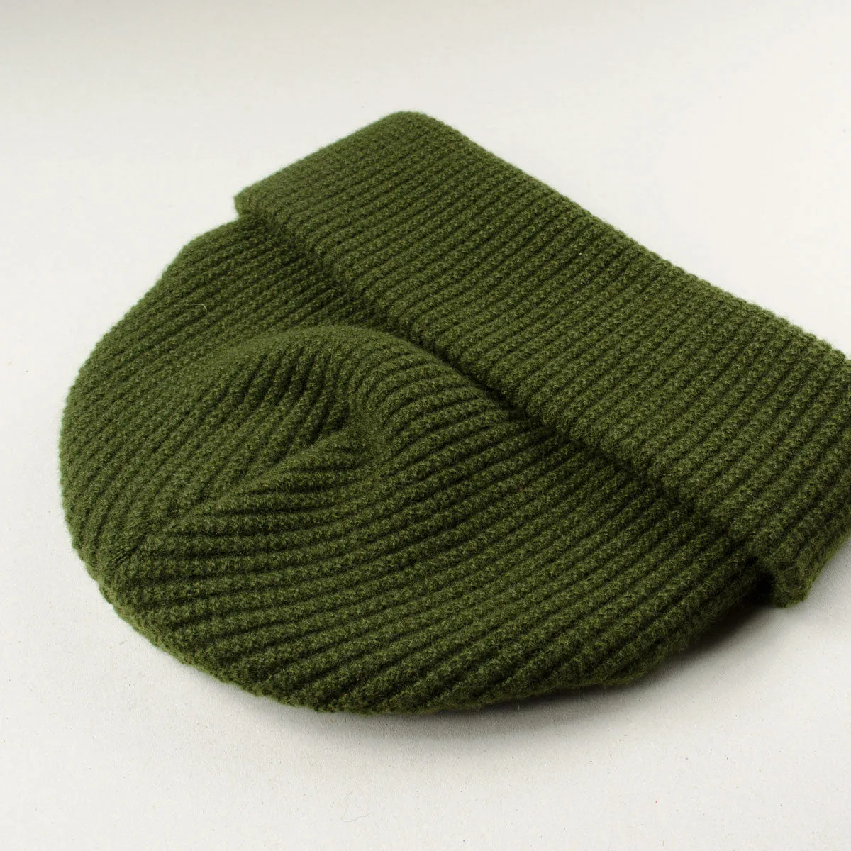 cableami - Waffle Beanie (30% Cashmere) - Olive