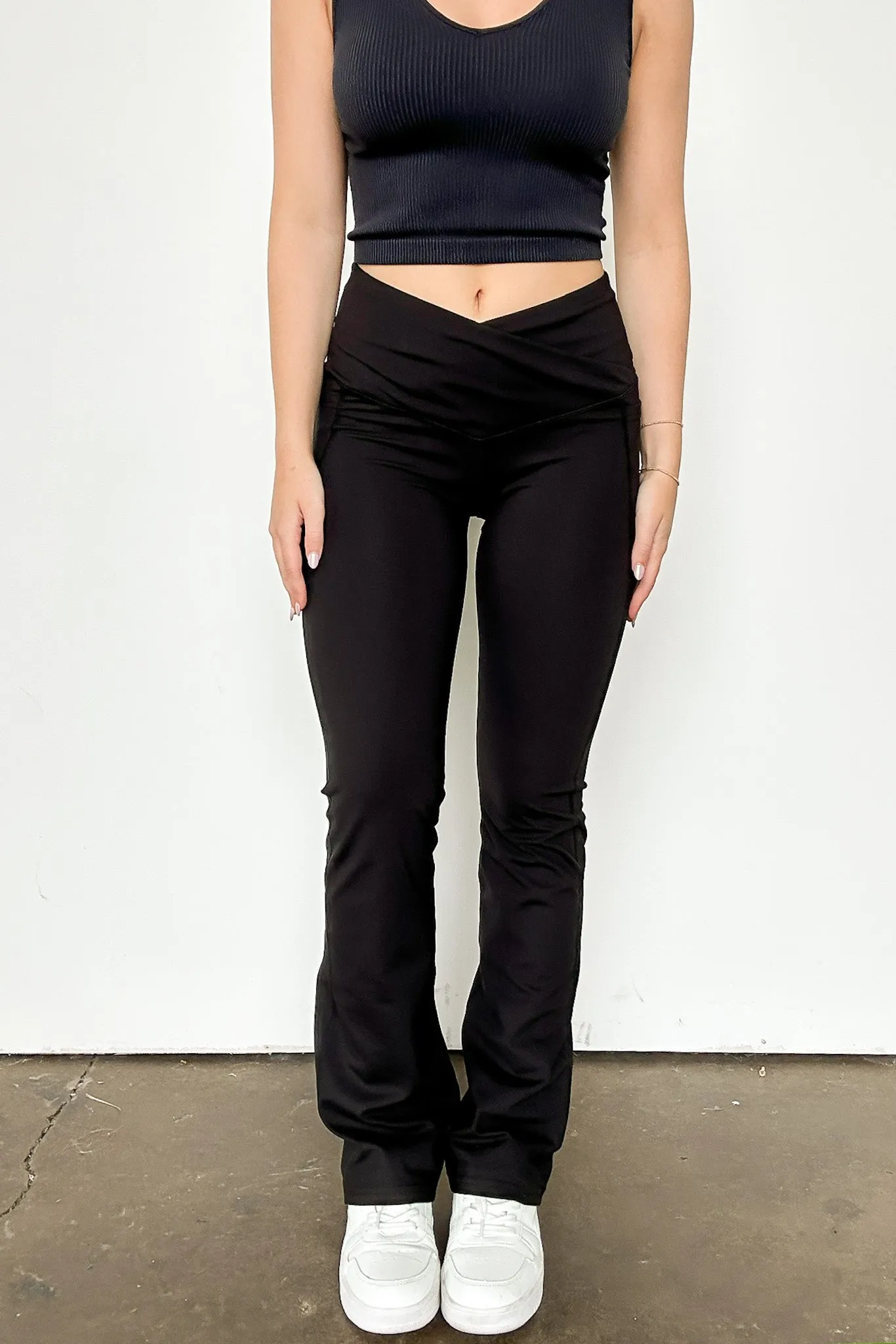 Calle Crossover Waistband Flare Leggings