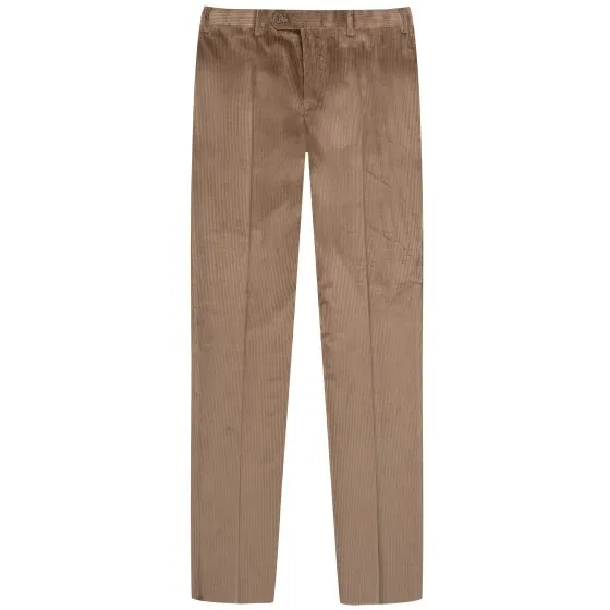 Canali Corduroy Stretch Trousers Mink