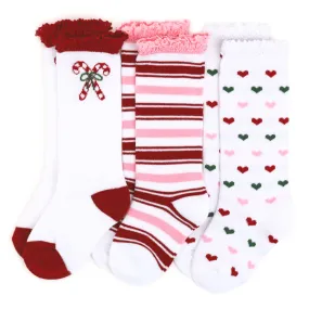 Candy Cane Lane Knee High Socks 3-Pack