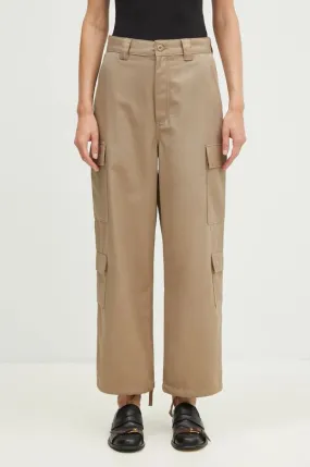 Carhartt WIP trousers Kingsley Pant women's beige color I033772.8Y01