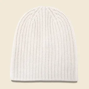 Cashmere Beanie - Chalk