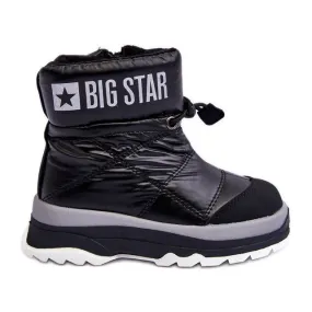 Children's Insulated Snow Boots With Zipper Black Big Star MM374195