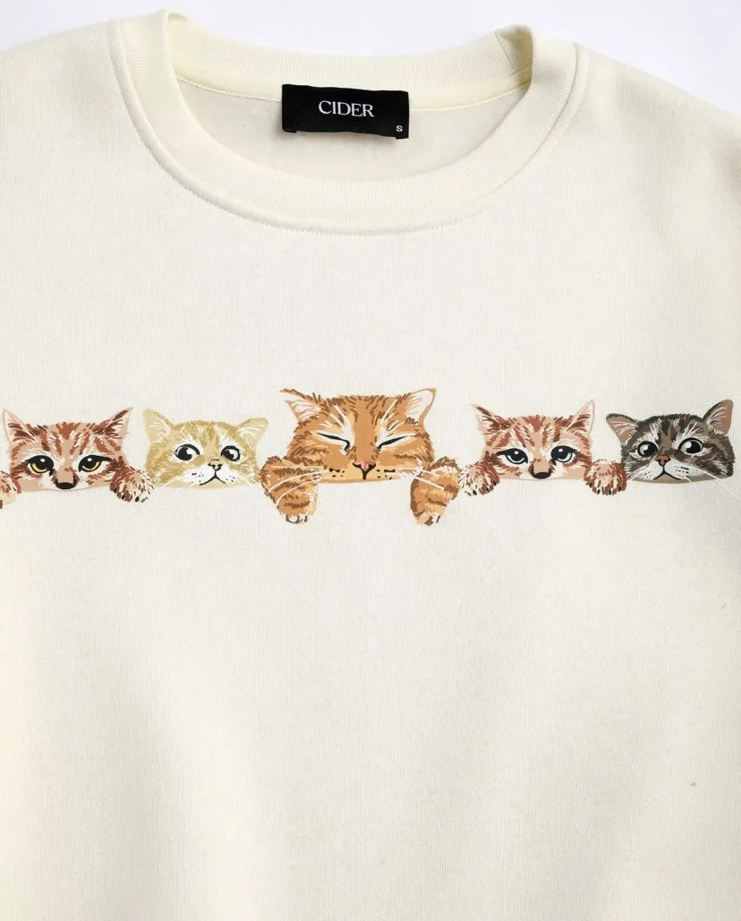 Cider  |Crew Neck Street Style Long Sleeves Other Animal Patterns