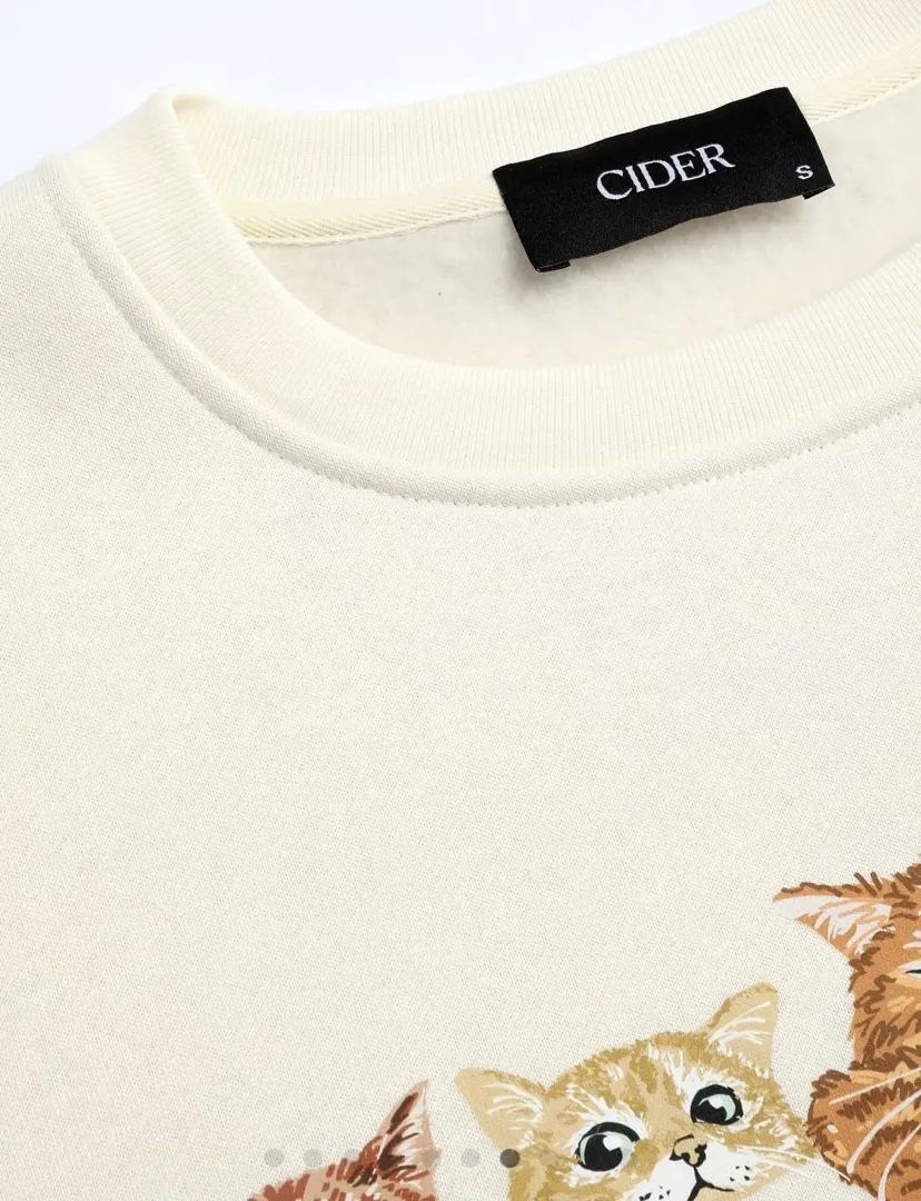 Cider  |Crew Neck Street Style Long Sleeves Other Animal Patterns