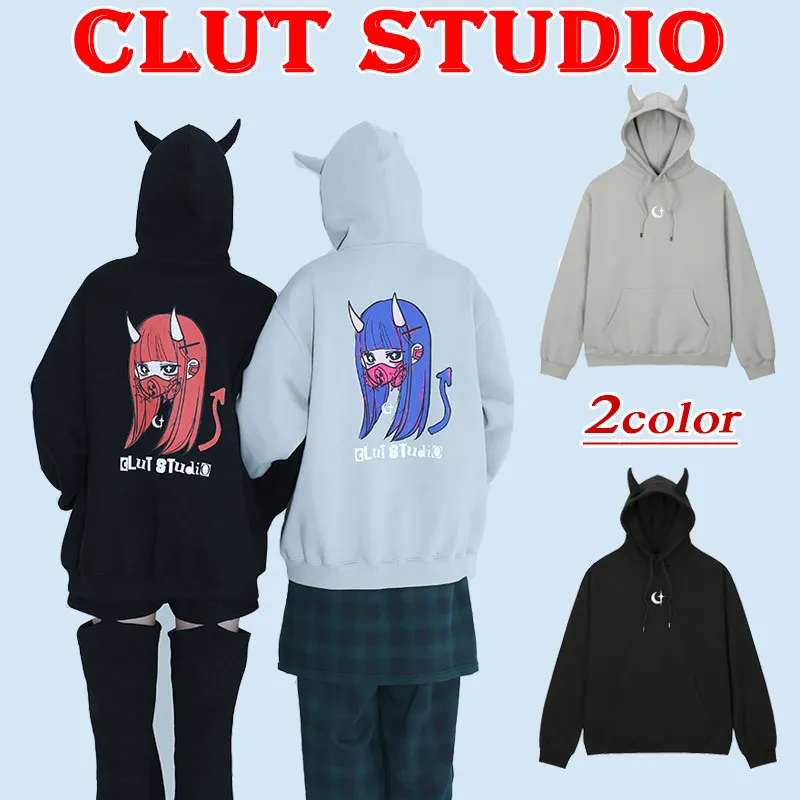 CLUT STUDIO  |●CLUT STUDIO● 0 5 devil hoodie (2color) unisex