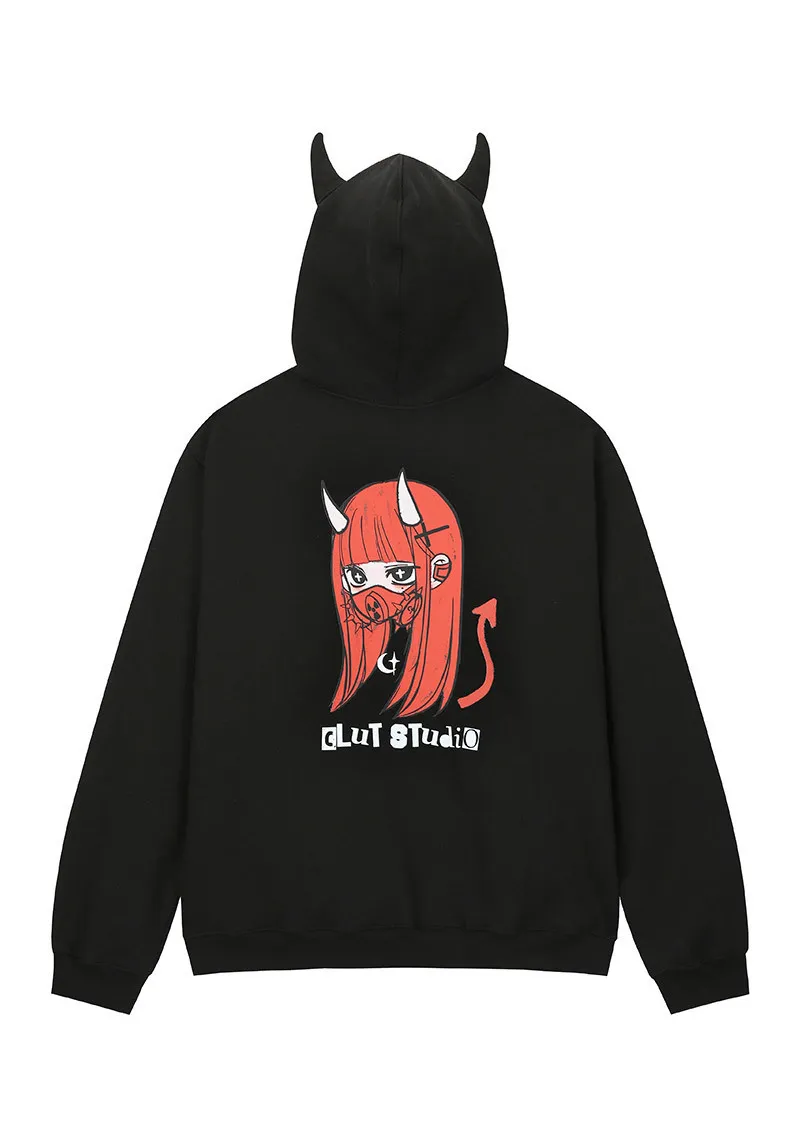 CLUT STUDIO  |●CLUT STUDIO● 0 5 devil hoodie (2color) unisex