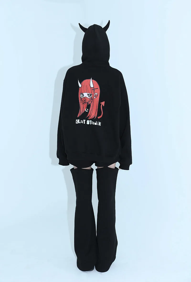 CLUT STUDIO  |●CLUT STUDIO● 0 5 devil hoodie (2color) unisex