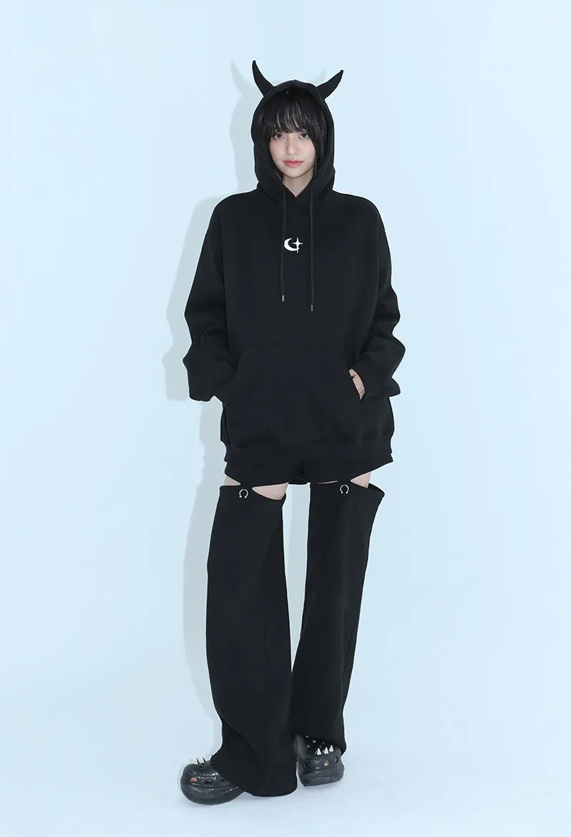 CLUT STUDIO  |●CLUT STUDIO● 0 5 devil hoodie (2color) unisex