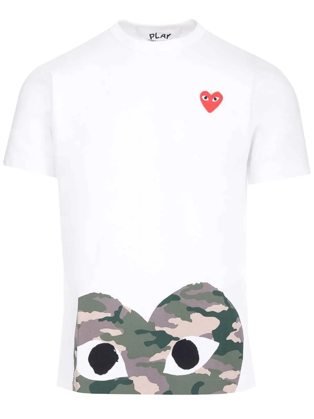 Comme des Garons Play Camouflage Heart Print T-Shirt