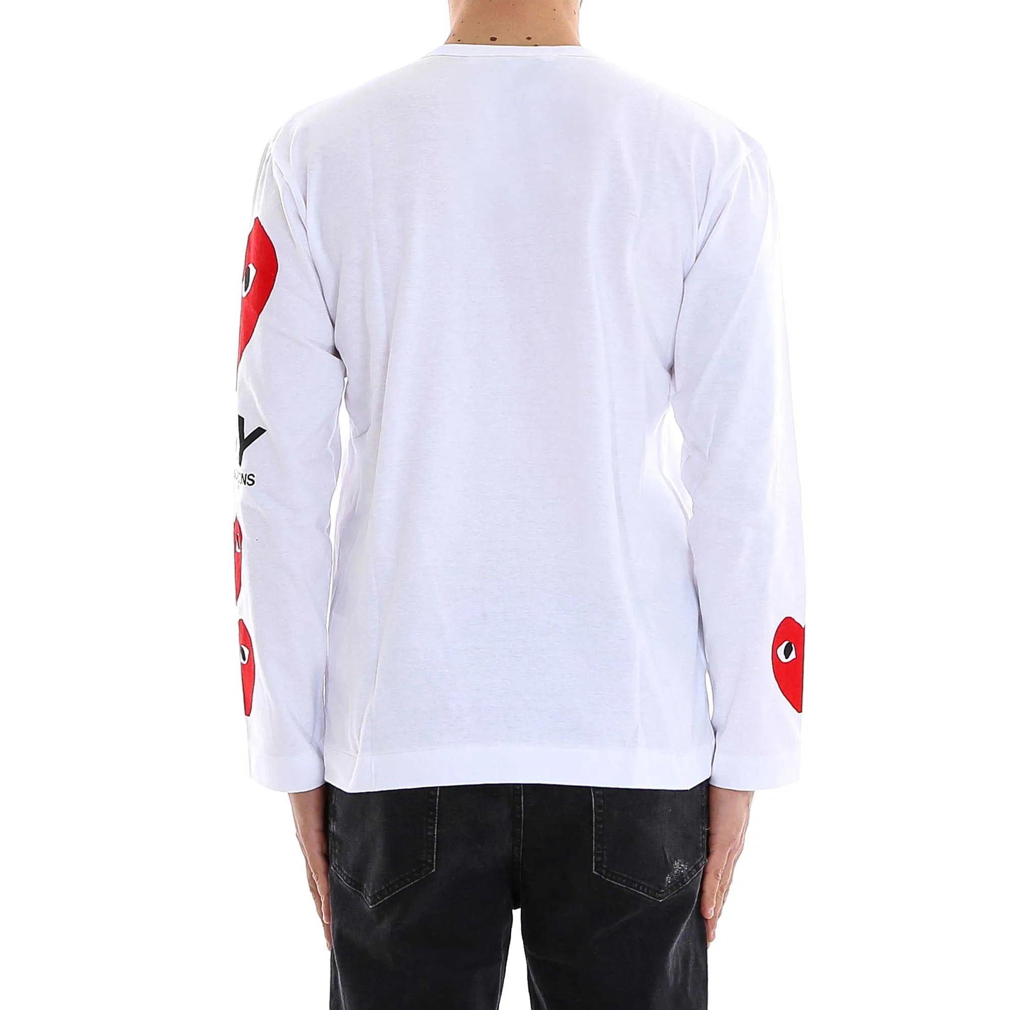 Comme des Garons Play Heart Print Long-Sleeve T-Shirt