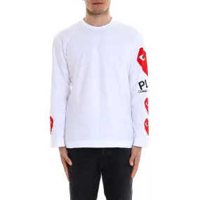 Comme des Garons Play Heart Print Long-Sleeve T-Shirt