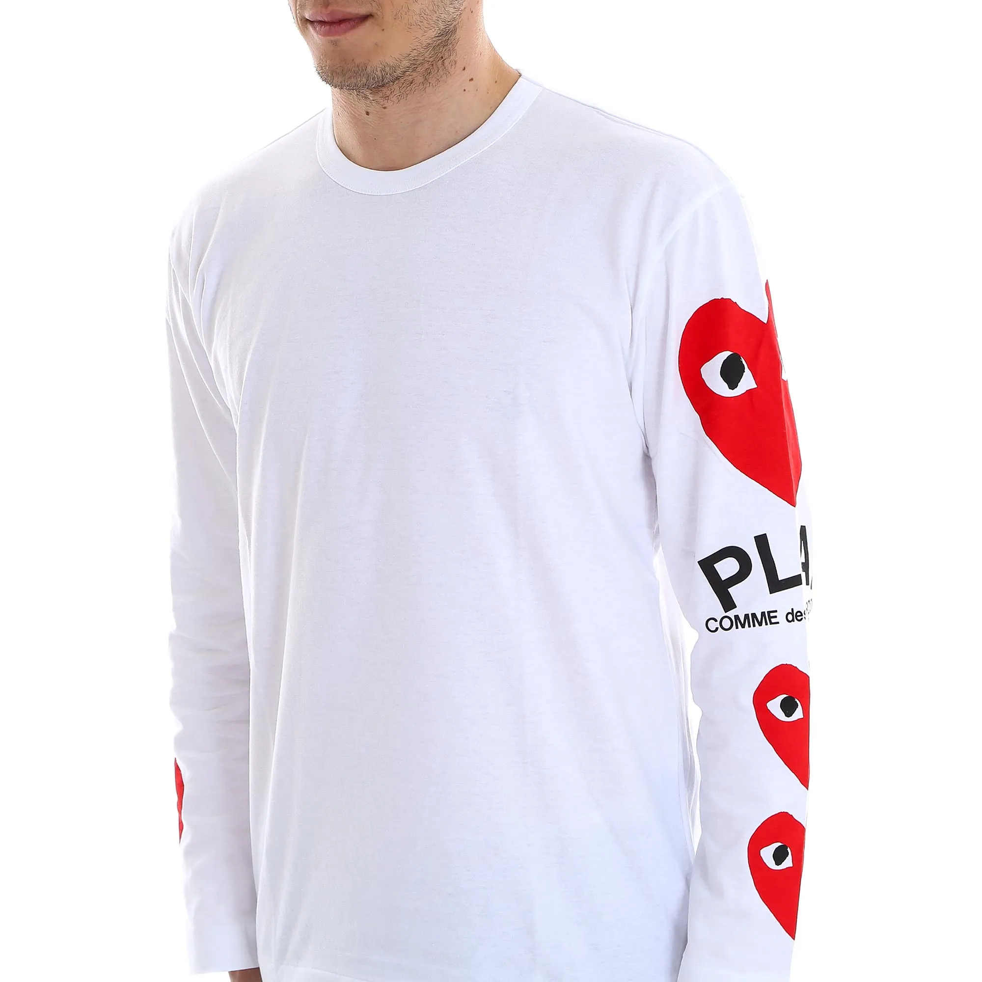 Comme des Garons Play Heart Print Long-Sleeve T-Shirt