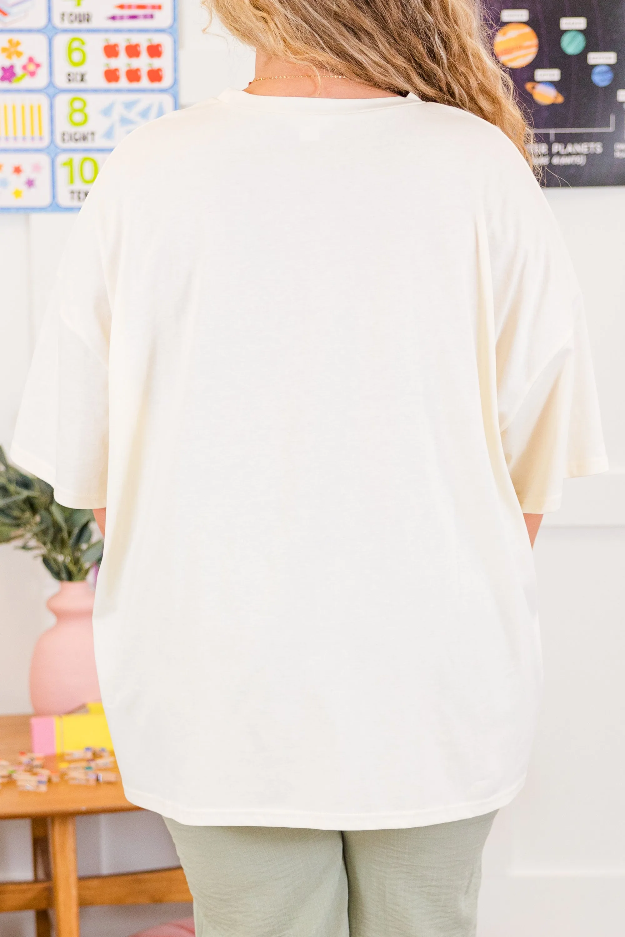 Cool Teacher Era Boyfriend Tee, Ivory