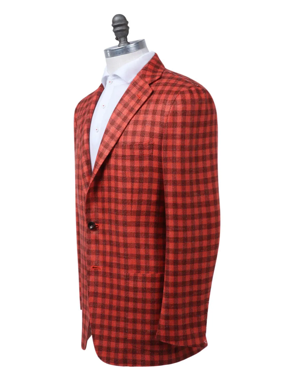 Coral and Rust Check Sportcoat