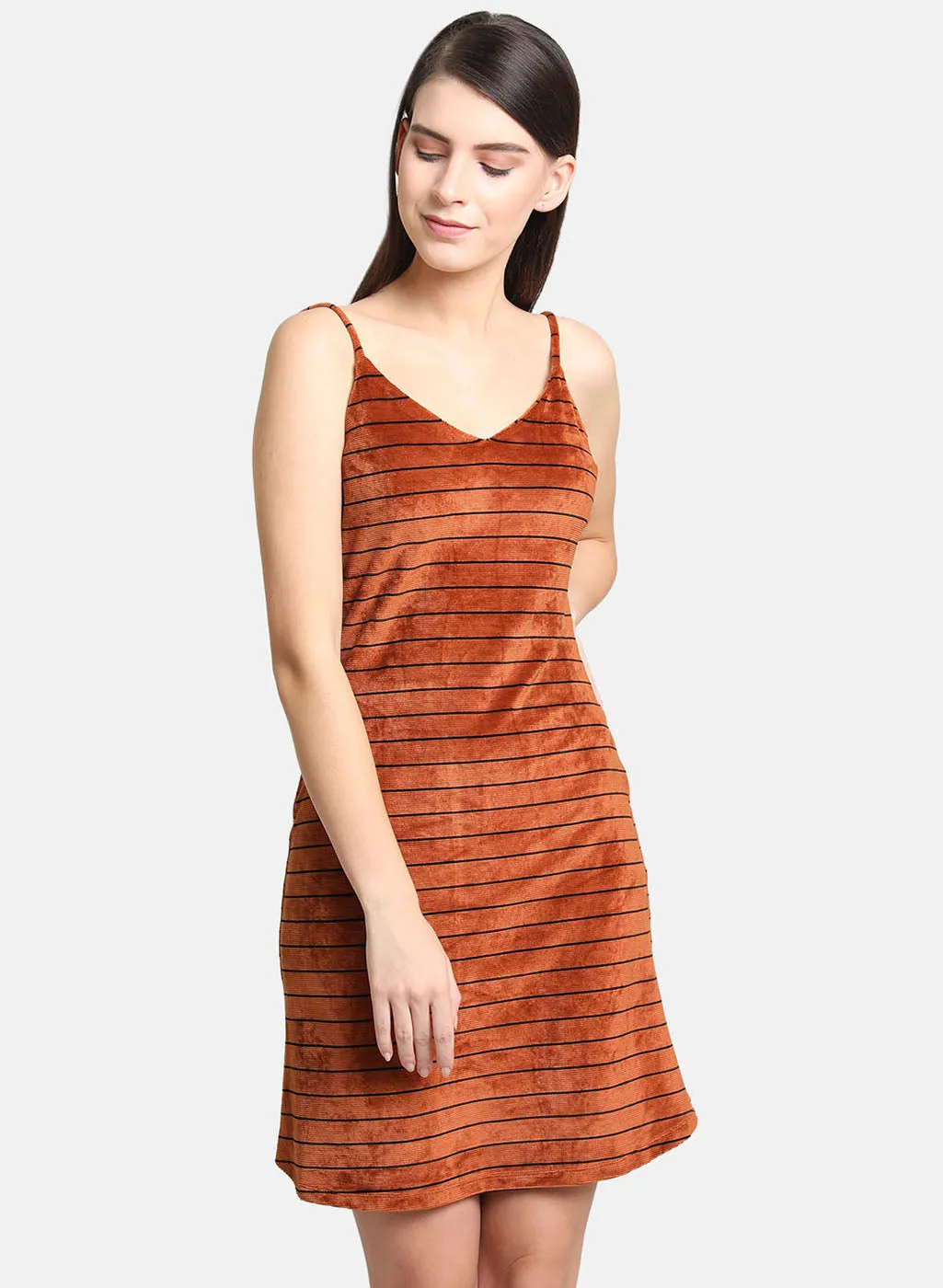 Corduroy A-Line Mini Dress