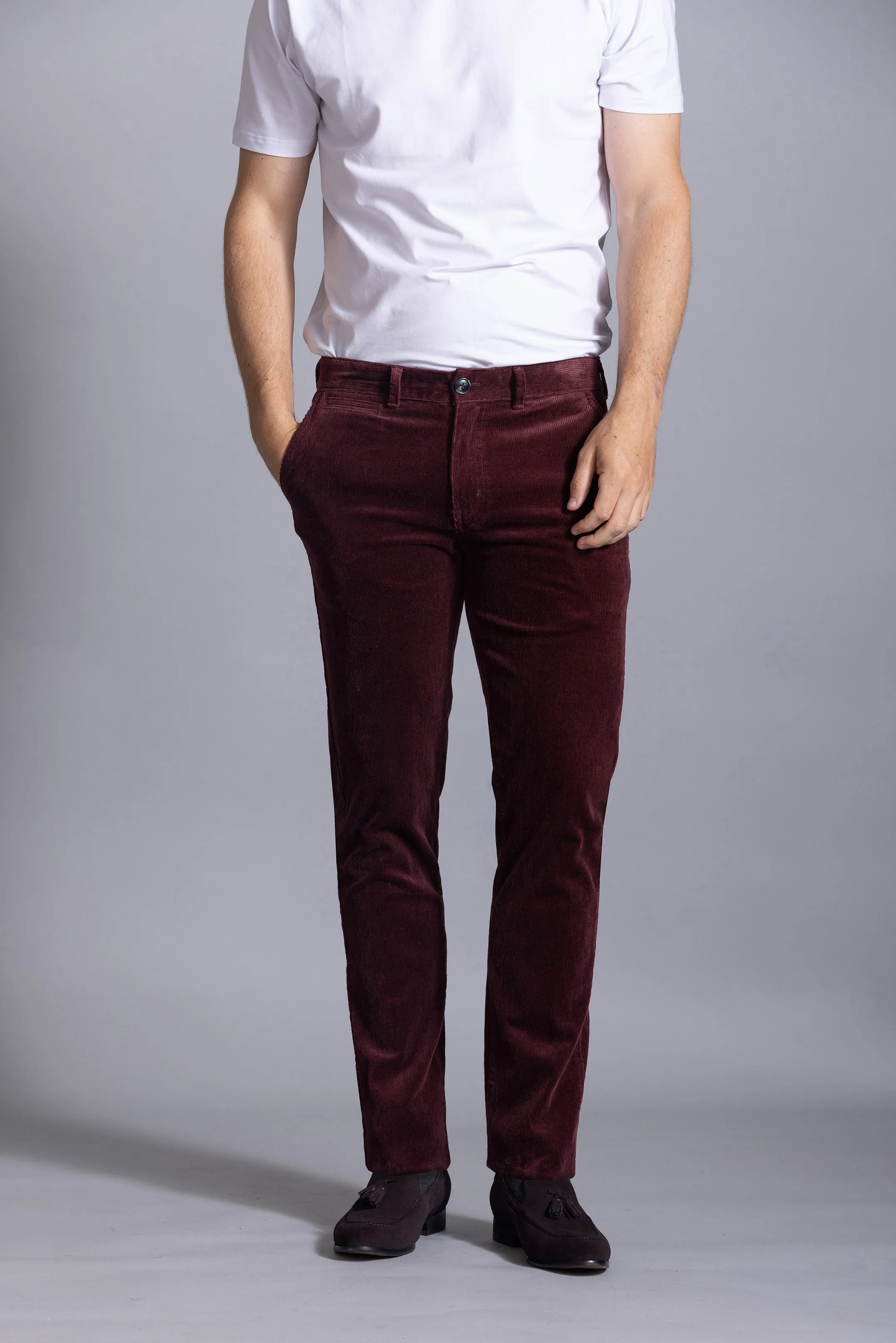 Cutler & Co - Hastin Cord Trousers - Schist or Port